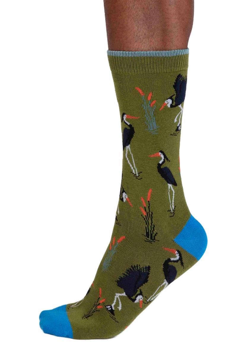 Gino Bamboo Heron Bird Socks