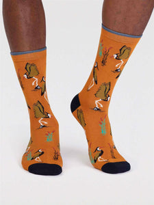 Gino Bamboo Heron Bird Socks